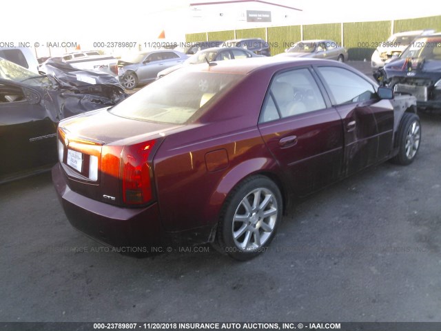 1G6DP577X60150173 - 2006 CADILLAC CTS HI FEATURE V6 RED photo 4