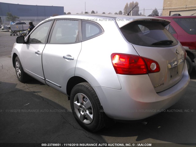 JN8AS5MT2DW019611 - 2013 NISSAN ROGUE S/SV SILVER photo 3