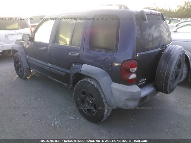 1J4GL48K86W162428 - 2006 JEEP LIBERTY SPORT BLUE photo 3