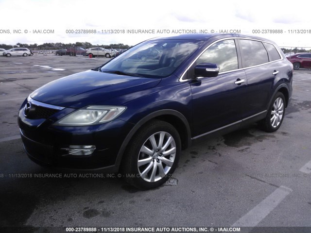 JM3TB28A780152053 - 2008 MAZDA CX-9 BLUE photo 2