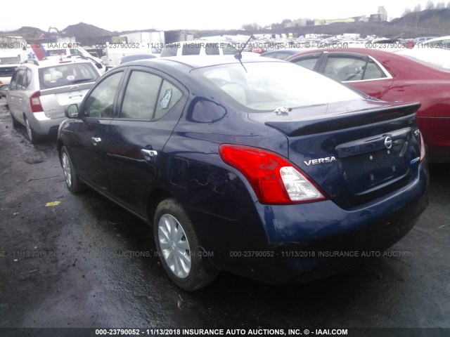 3N1CN7AP1EL810995 - 2014 NISSAN VERSA S/S PLUS/SV/SL BLUE photo 3