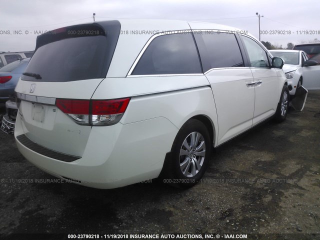 5FNRL5H62GB055307 - 2016 HONDA ODYSSEY EXL WHITE photo 4