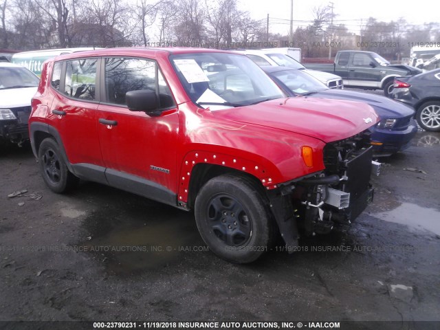 ZACCJAAH0FPB68939 - 2015 JEEP RENEGADE SPORT RED photo 1