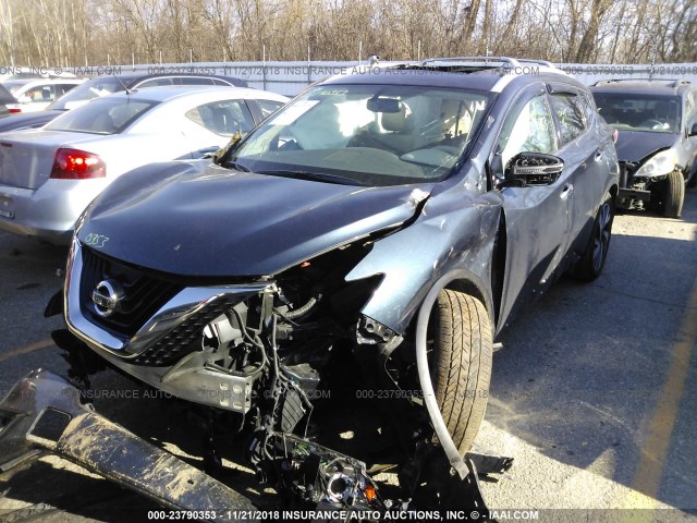 5N1AZ2MH9GN159999 - 2016 NISSAN MURANO S/SL/SV/PLATINUM BLUE photo 2