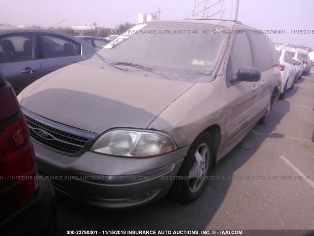 2FMZA5344YBD06317 - 2000 FORD WINDSTAR SEL GOLD photo 2