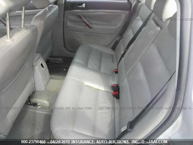 WVWUK63BX4P323285 - 2004 VOLKSWAGEN PASSAT W8 4MOTION SILVER photo 8