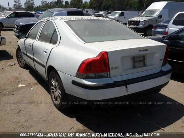 YV1RS59V842406111 - 2004 VOLVO S60 2.5T WHITE photo 3