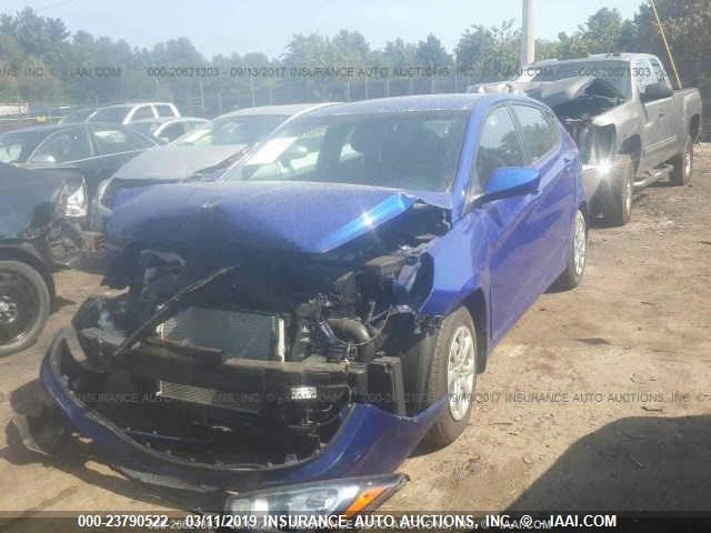 KMHCT5AE5EU148197 - 2014 HYUNDAI ACCENT GLS/GS BLUE photo 2