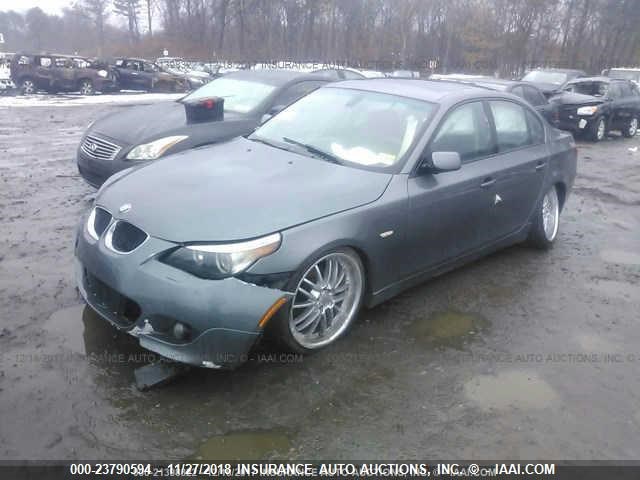 WBANE53547CW68966 - 2007 BMW 525 I GRAY photo 2