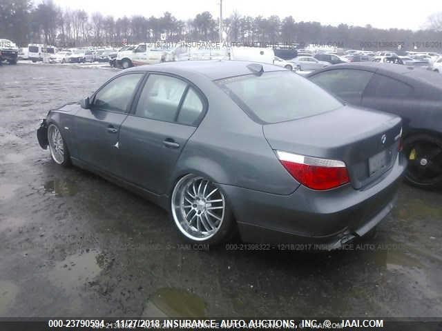 WBANE53547CW68966 - 2007 BMW 525 I GRAY photo 3