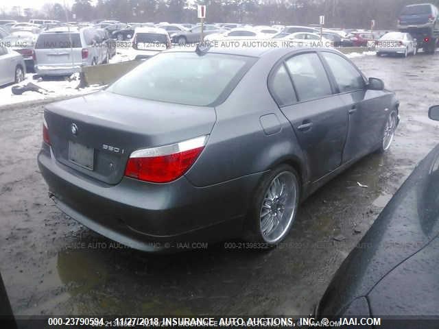 WBANE53547CW68966 - 2007 BMW 525 I GRAY photo 4