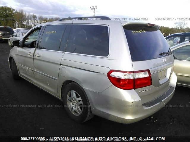 5FNRL38707B407748 - 2007 HONDA ODYSSEY EXL SILVER photo 3