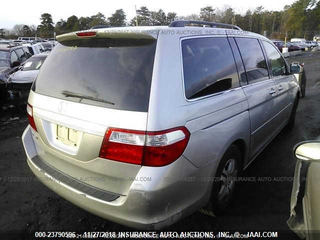 5FNRL38707B407748 - 2007 HONDA ODYSSEY EXL SILVER photo 4