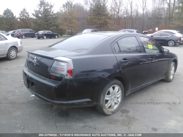 4A3AB36F36E075621 - 2006 MITSUBISHI GALANT ES MEDIUM/LS MEDIUM BLACK photo 4