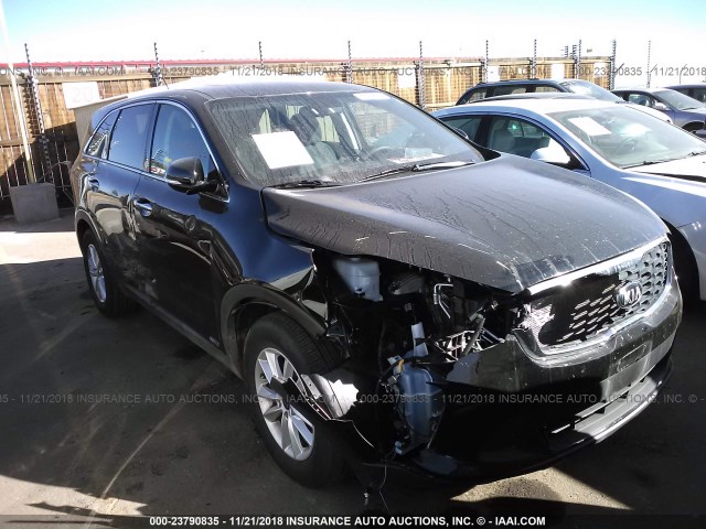 5XYPGDA52KG470619 - 2019 KIA SORENTO LX/L BLACK photo 1