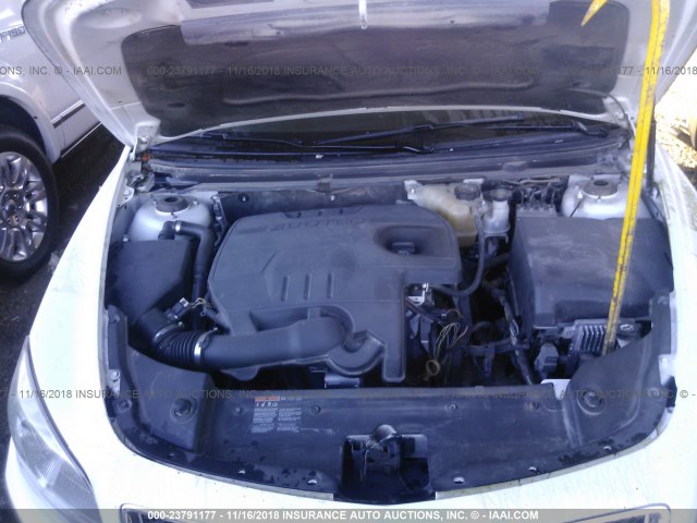 1G1ZC5E01CF113230 - 2012 CHEVROLET MALIBU 1LT WHITE photo 10