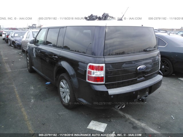 2FMGK5BC9BBD06768 - 2011 FORD FLEX SE BLACK photo 3