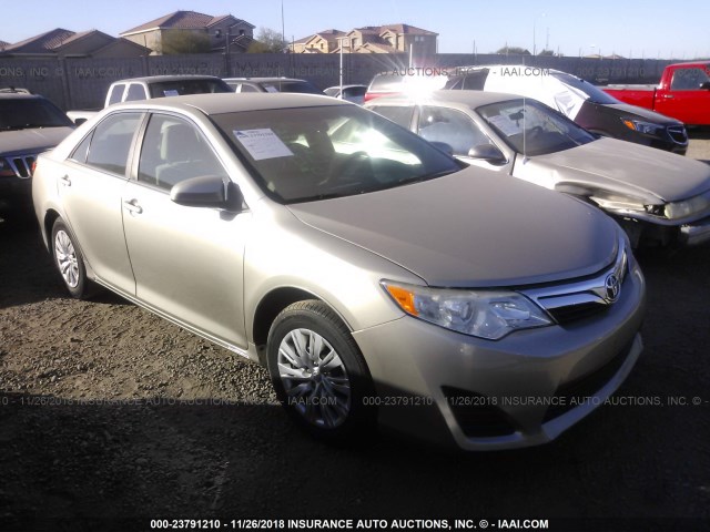 4T4BF1FK0ER382487 - 2014 TOYOTA CAMRY L/SE/LE/XLE GOLD photo 1