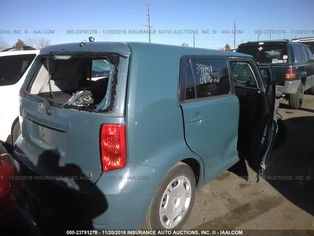 JTLKE50EX81015778 - 2008 TOYOTA SCION XB GREEN photo 4