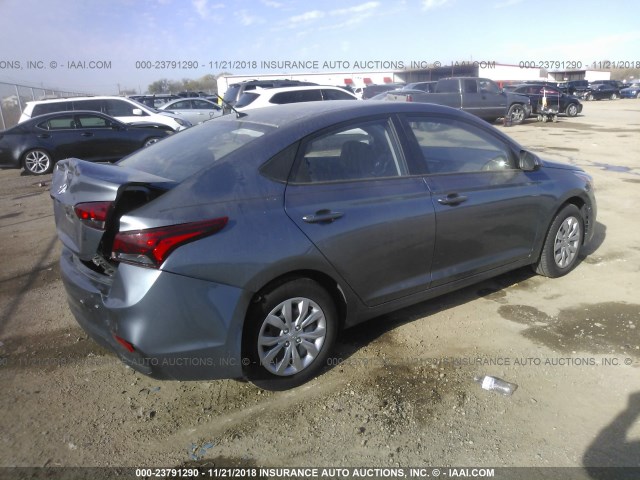 3KPC24A39JE032378 - 2018 HYUNDAI ACCENT SEL GRAY photo 4