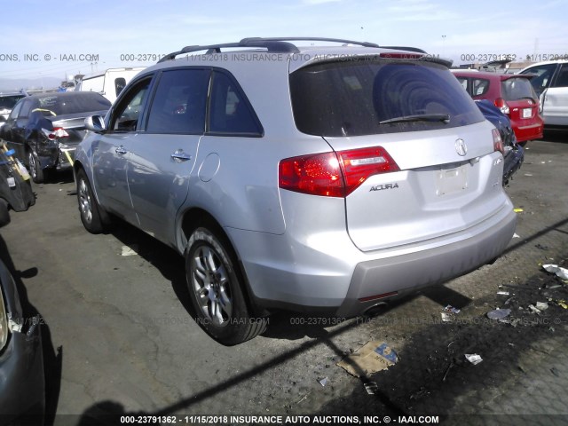 2HNYD28377H509892 - 2007 ACURA MDX TECHNOLOGY SILVER photo 3