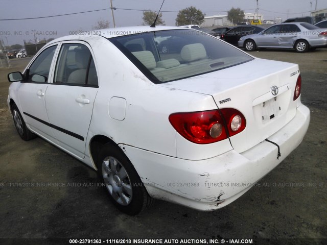 1NXBR32E38Z942164 - 2008 TOYOTA COROLLA CE/LE/S WHITE photo 3