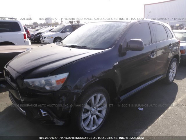 JA4AP4AU4BZ007633 - 2011 MITSUBISHI OUTLANDER SPORT SE BLACK photo 2