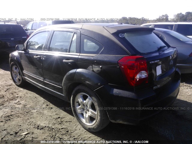 1B3HB48B87D508490 - 2007 DODGE CALIBER SXT BLACK photo 3