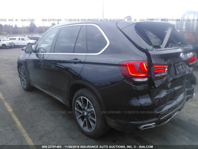 5UXKS4C55J0Y20205 - 2018 BMW X5 XDRIVE35D BLACK photo 3