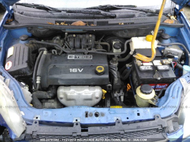 KL1TD56677B115355 - 2007 CHEVROLET AVEO LS BLUE photo 10