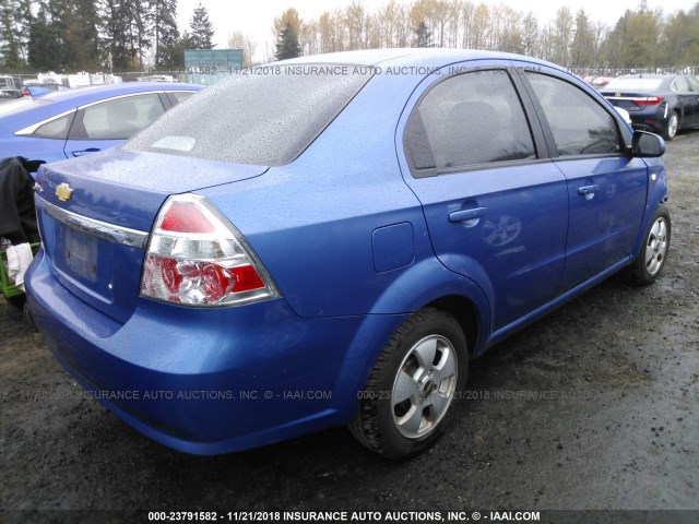 KL1TD56677B115355 - 2007 CHEVROLET AVEO LS BLUE photo 4