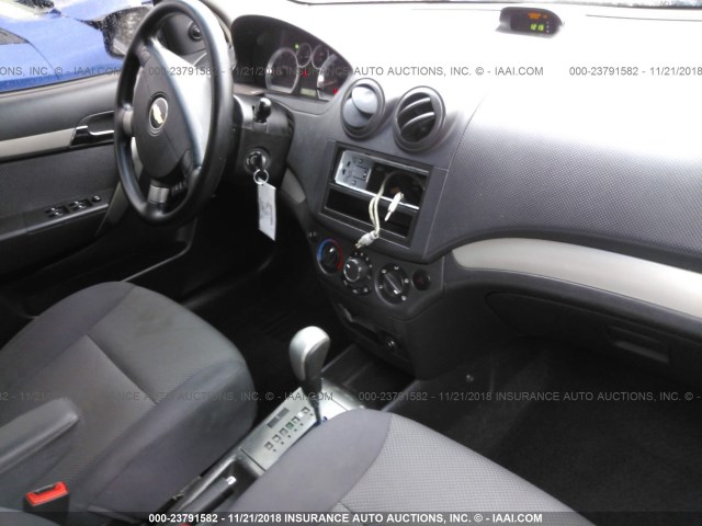 KL1TD56677B115355 - 2007 CHEVROLET AVEO LS BLUE photo 5
