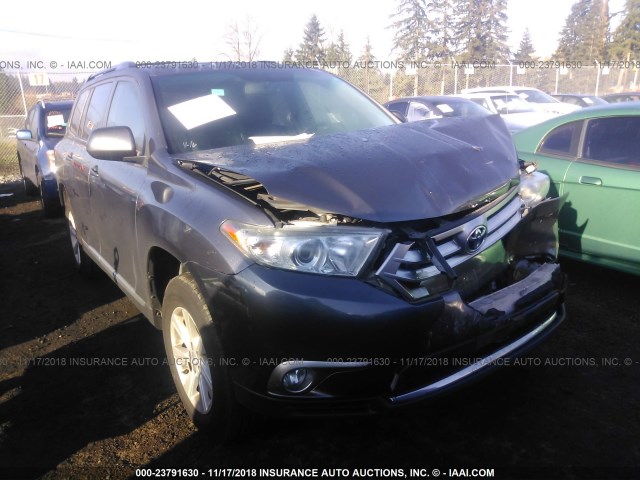 5TDBK3EH9CS171026 - 2012 TOYOTA HIGHLANDER SE GRAY photo 1