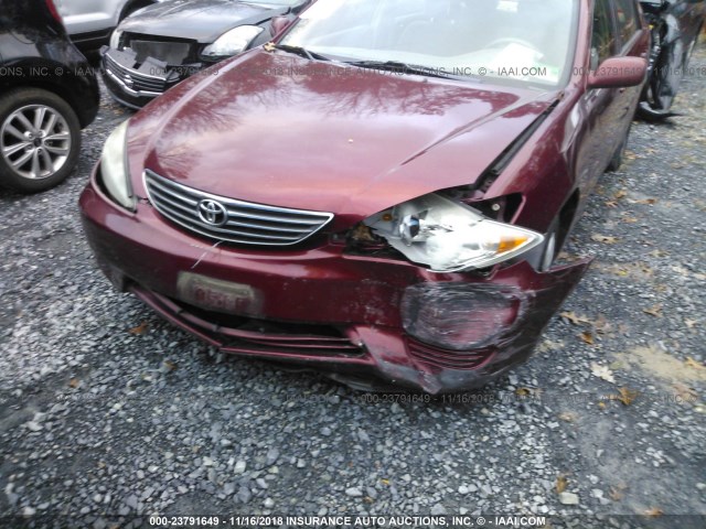 4T1BE30K45U043779 - 2005 TOYOTA CAMRY LE/XLE/SE RED photo 6