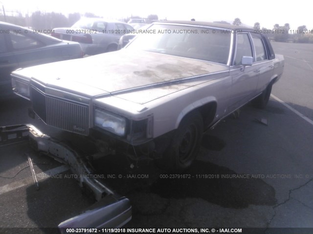 1G6DW5479MR727128 - 1991 CADILLAC BROUGHAM BROWN photo 2