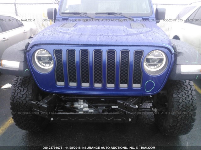 1C4HJXFN4JW198737 - 2018 JEEP WRANGLER UNLIMITE RUBICON BLUE photo 6