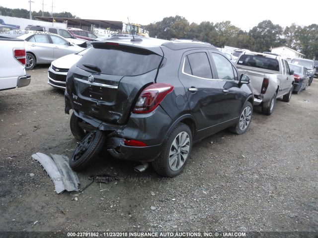 KL4CJASB4JB521351 - 2018 BUICK ENCORE PREFERRED GRAY photo 4