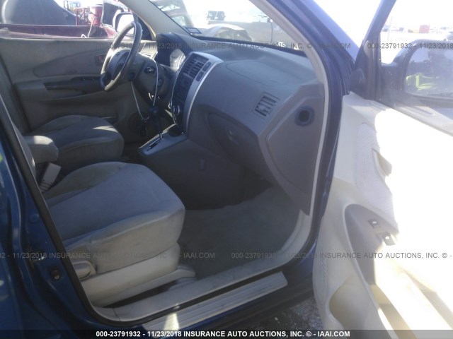 KM8JN12D57U569341 - 2007 HYUNDAI TUCSON BLUE photo 5