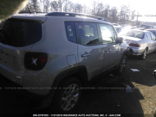 ZACCJBBT2GPE28282 - 2016 JEEP RENEGADE LATITUDE TAN photo 4