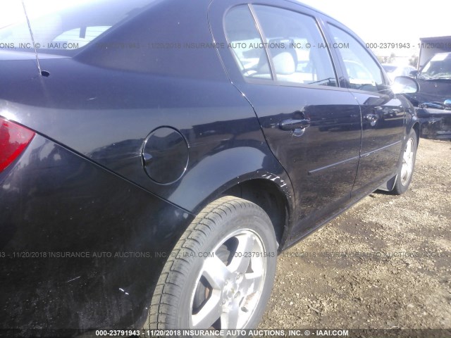 1G1AL55F967839594 - 2006 CHEVROLET COBALT LT BLACK photo 6