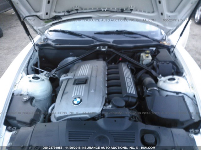 4USBU33536LW59357 - 2006 BMW Z4 3.0 WHITE photo 10