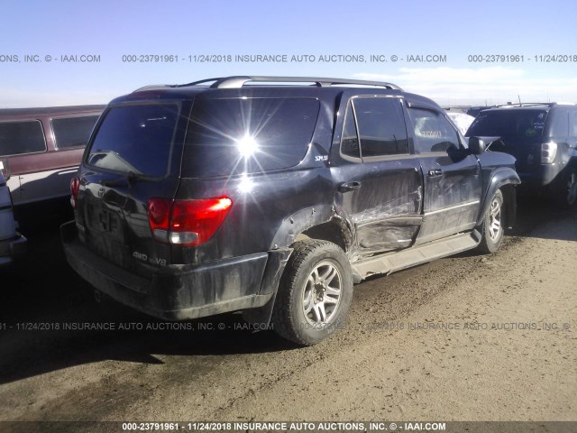 5TDBT44A66S276635 - 2006 TOYOTA SEQUOIA SR5 BLACK photo 4