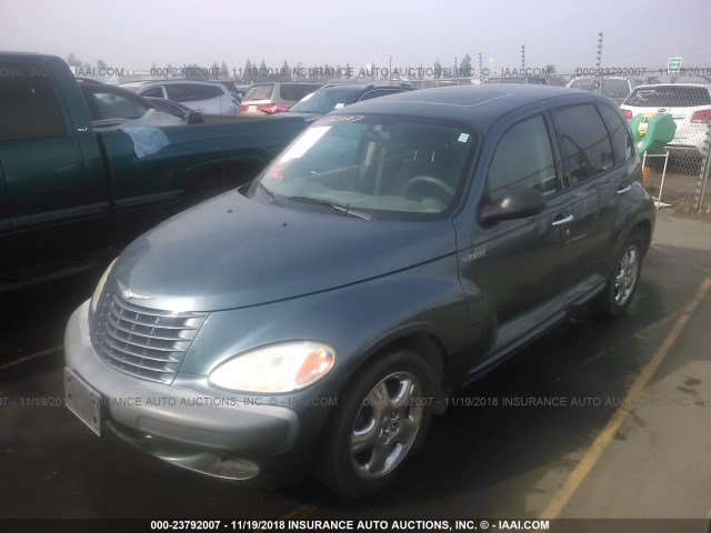 3C8FY58B52T216923 - 2002 CHRYSLER PT CRUISER TOURING BLUE photo 2