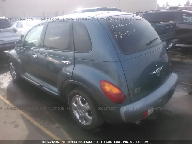 3C8FY58B52T216923 - 2002 CHRYSLER PT CRUISER TOURING BLUE photo 3