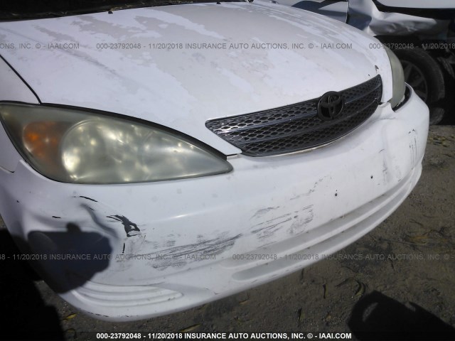 4T1BE32K24U322398 - 2004 TOYOTA CAMRY LE/XLE/SE WHITE photo 6