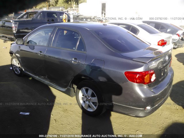 1NXBU4EE6AZ301001 - 2010 TOYOTA COROLLA S/LE/XLE GRAY photo 3