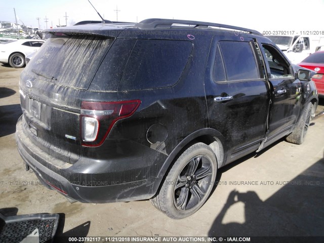 1FM5K8GTXEGC06807 - 2014 FORD EXPLORER SPORT BLACK photo 4