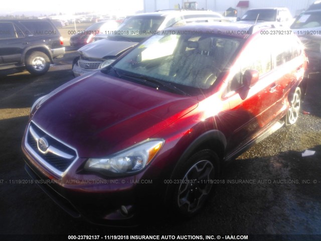 JF2GPAWC8E8226783 - 2014 SUBARU XV CROSSTREK 2.0 PREMIUM BURGUNDY photo 2