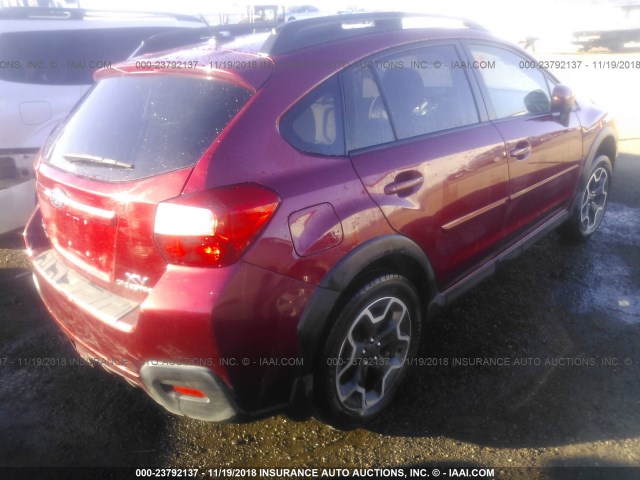 JF2GPAWC8E8226783 - 2014 SUBARU XV CROSSTREK 2.0 PREMIUM BURGUNDY photo 4