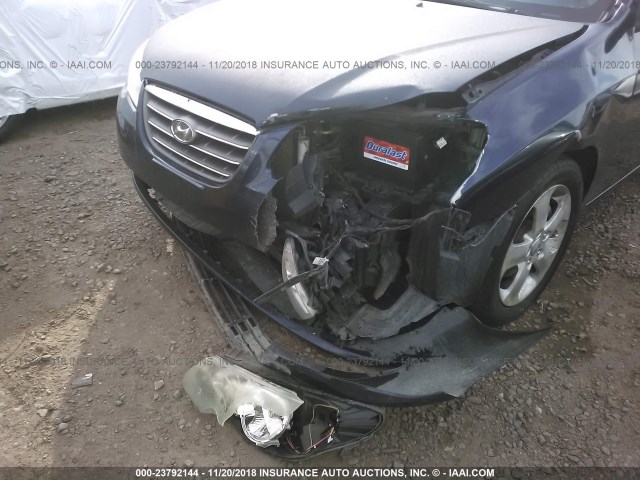 KMHDU46D99U694289 - 2009 HYUNDAI ELANTRA GLS/SE BLUE photo 6